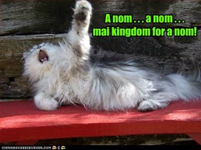 A nom . . . a nom . . . mai kingdom for a nom!