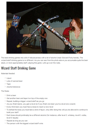 Drinking Game of the Week: The Wizard Staff