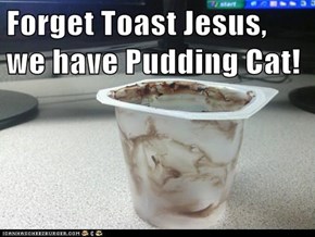 Forget Toast Jesus, we have Pudding Cat!
