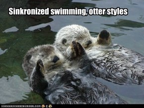 Sinkronized swimming, otter styles