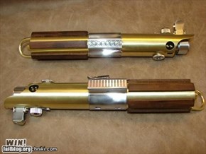 Brass and Wood Lightsaber WIN