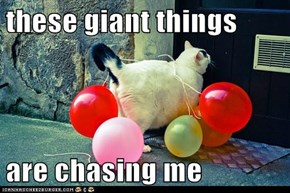 these giant things  are chasing me