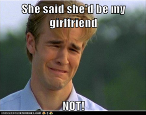 She said she'd be my girlfriend  NOT!