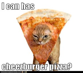 I can has   cheezburger pizza?