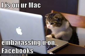 I is on ur Mac  embarassing u on Facebooks