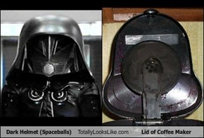 Dark Helmet (Spaceballs) Totally Looks Like Lid of Coffee Maker