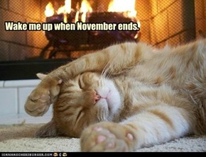 Wake me up when November ends.