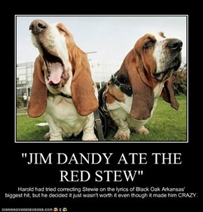 "JIM DANDY ATE THE RED STEW"