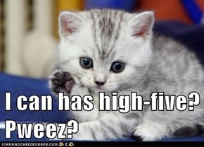 I can has high-five? Pweez?