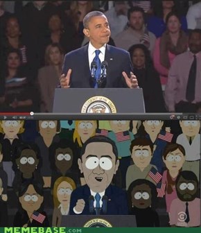 Southpark got the people in the background right too. 