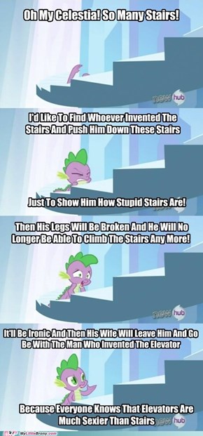 Spike Hate Stairs