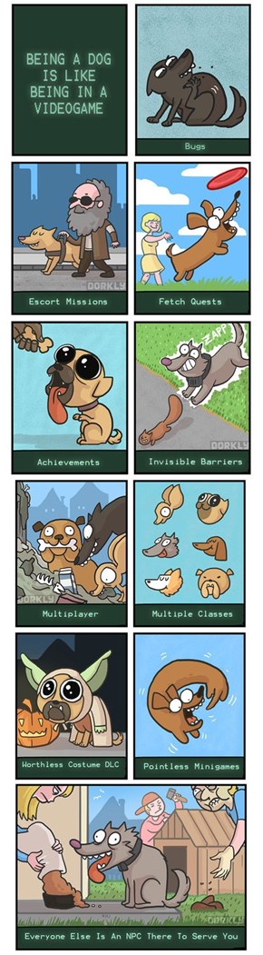 Being a Dog is Like Being in a Videogame