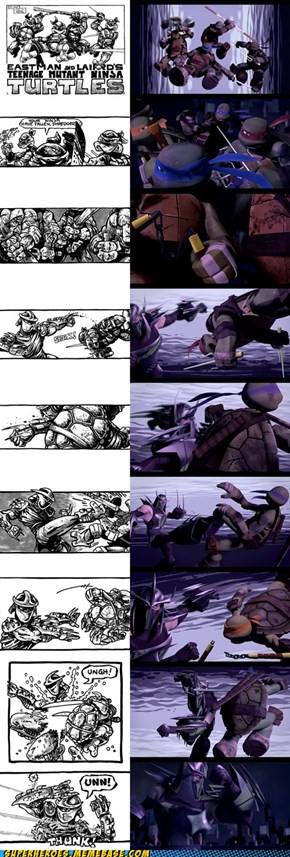 Shredder vs Turtles comparison