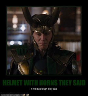 HELMET WITH HORNS THEY SAID