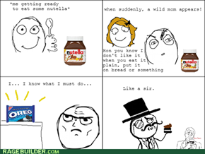 She never said not to oreo...