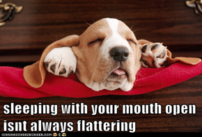 sleeping with your mouth open isnt always flattering