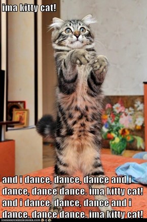 ima kitty cat!  and i dance, dance, dance and i dance, dance dance. ima kitty cat! and i dance, dance, dance and i dance, dance dance. ima kitty cat!