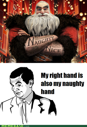 Santa's a righty.