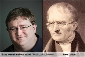 Gabe Newell without beard Totally Looks Like Jhon Dalton