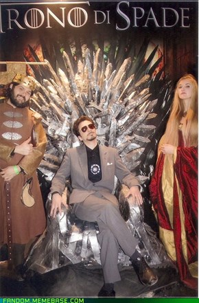 Tony Stark on the Iron Throne