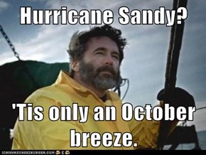 Hurricane Sandy?  'Tis only an October breeze.