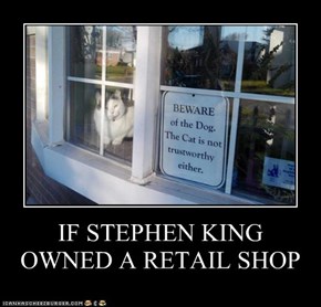 IF STEPHEN KING  OWNED A RETAIL SHOP