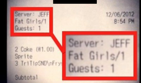 Restaurant Gives Customers a 50 Percent Discount After Calling Them "Fat Girls" on Their Receipt