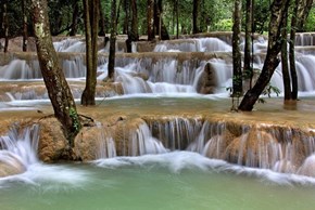 A Waterfall in Luang Prabang, Laos