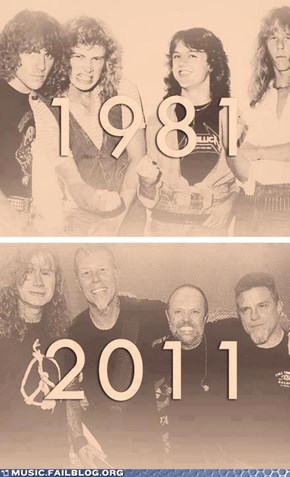 Metallica: The early days and now.