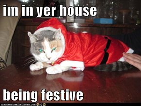 im in yer house  being festive