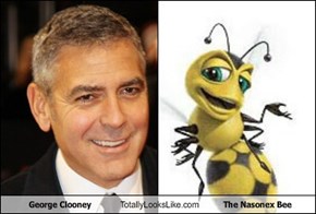George Clooney Totally Looks Like The Nasonex Bee