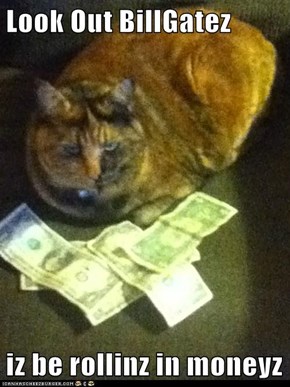 Look Out BillGatez  iz be rollinz in moneyz