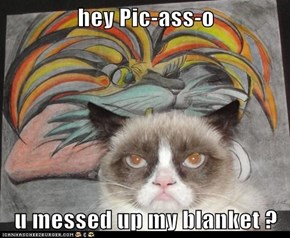 hey Pic-ass-o  u messed up my blanket ?