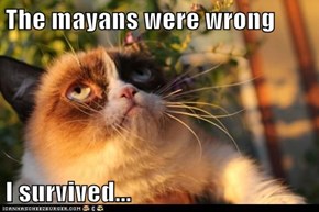 The mayans were wrong  I survived...