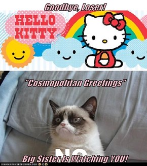 Goodbye, Loser! "Cosmopolitan Greetings" Big Sister Is Watching YOU!