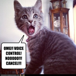 OMG!! VOICE CONTROL! NOOOOO!!!  CANCEL!!!