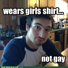 wears girls shirt...