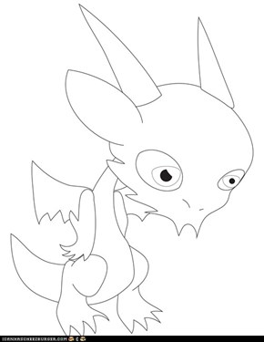 Chibi vector Qujin Outline with eyes