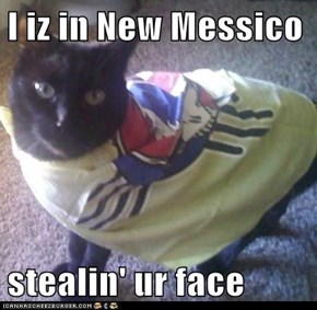 I iz in New Messico  stealin' ur face