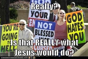 Really?  Is that REALLY what Jesus would do?