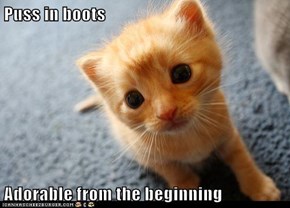 Puss in boots  Adorable from the beginning