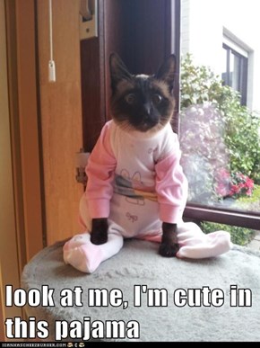 look at me, I'm cute in this pajama