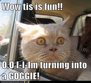 Wow tis is fun!!  O.O I-I-Im turning into a GOGGIE!