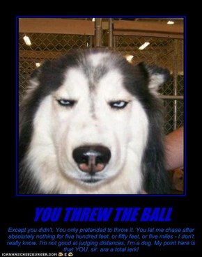 YOU THREW THE BALL