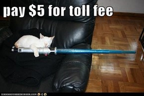 pay $5 for toll fee