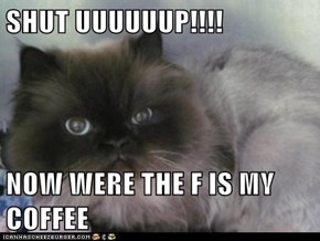 SHUT UUUUUUP!!!!  NOW WERE THE F IS MY COFFEE