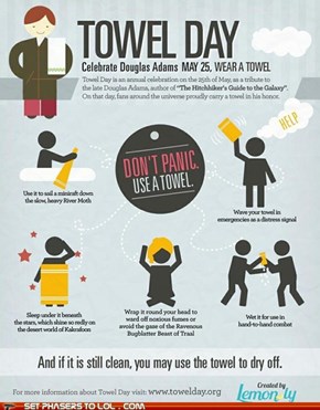 Hitchhiker's Guide to the Galaxy - Happy Towel Day!