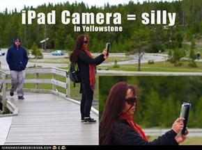 iPad Cameras - Make you look silly.
