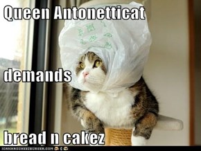 Queen Antonetticat demands bread n cakez