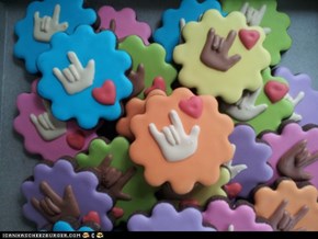 "I Love You" ASL Cookies